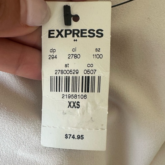 Express midi, knee length form fitting cream brand new tags boutique XS - Picture 5 of 6